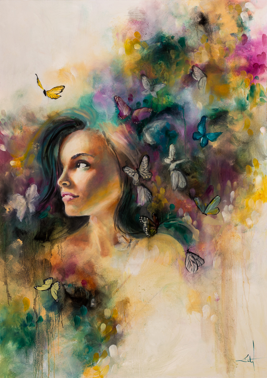 Woman with butterflys-Vaporaus